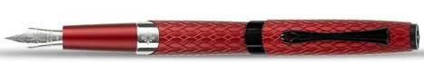 Diplomat Cobra Burgundy Red Guilloche Fountain Pen 